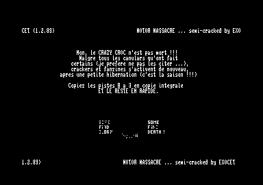 Motor Massacre (UK) (1988) [Bugs disquette]_Exocet.rar